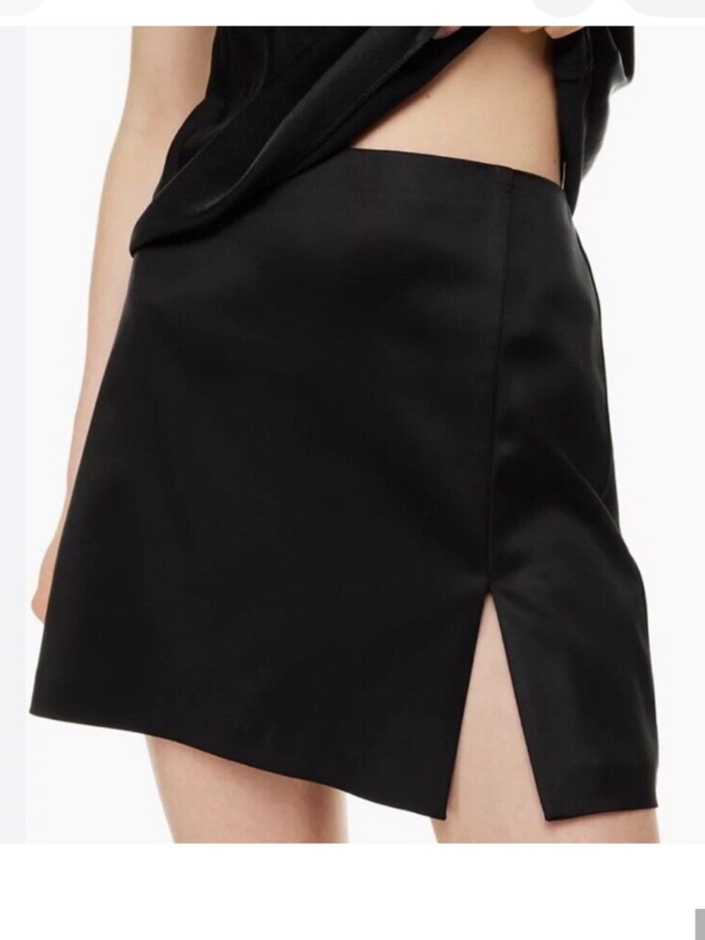 Sunday Best Black Mini Skirt with Side Zip